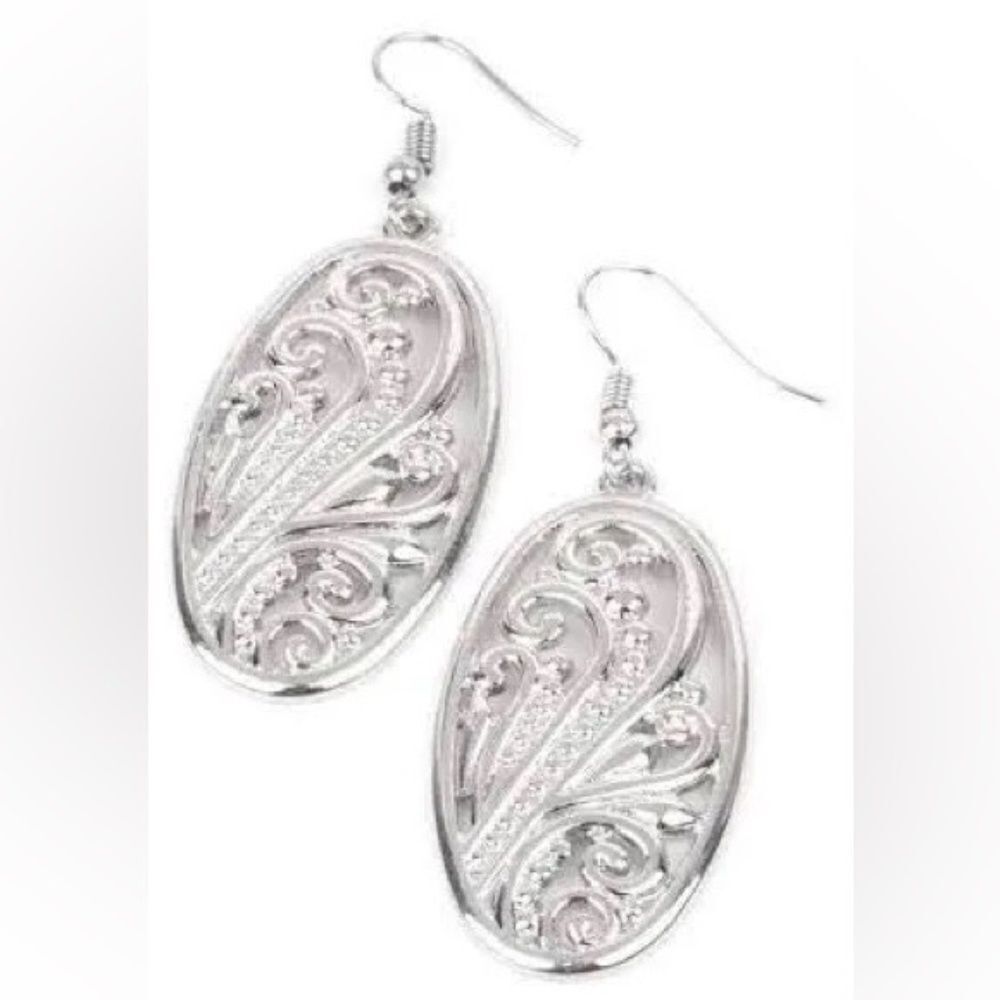 Beautiful Silver Filigree Lightweight Earrings